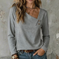 Damen Schickes Asymmetrisches V-Ausschnitt Top