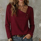 Damen Schickes Asymmetrisches V-Ausschnitt Top