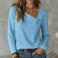Damen Schickes Asymmetrisches V-Ausschnitt Top