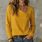 Damen Schickes Asymmetrisches V-Ausschnitt Top