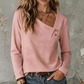 Damen Schickes Asymmetrisches V-Ausschnitt Top