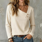 Damen Schickes Asymmetrisches V-Ausschnitt Top
