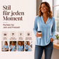Elegantes Samt-Oberteil mit V-Ausschnitt für Damen