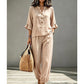 Damen lässiges zweiteiliges Set aus Oberteil und Hose