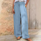 Damen-Casual-Hose mit Kordelzug und weitem Bein