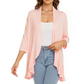 Damen-Cardigan mit 3/4-Ärmeln und offenem Vorderteil