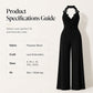💎 Nr. 1 Hit + Direkt 50% + 4,9 Sterne！Damen Eleganter Neckholder Spitzen Plissee Weites Bein Overall
