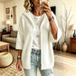 🌸 Kapuzen-Cardigan mit 3/4-Ärmeln – Leichter Stoff, bequemer Schnitt & praktische Kapuze – Ideal für die Übergangszeit & Layering versandfrei