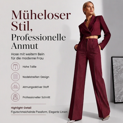 👖 Hochhausige gestreifte Weithosen – Hoher Bund, weites Bein & modisches Streifendesign | Figurschmeichelnd, luftig & vielseitig – Perfekt für warme Tage & elegante Looks – Jetzt -50%