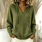 🧥 Legerer einfarbiger Kapuzenpullover mit V-Ausschnitt für Damen – Bequem, vielseitig & perfekt für jeden Tag | Ideal für Alltag, Freizeit & gemütliche Stunden – Jetzt -50%!
