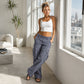 Weite Vintage-Cargohose für Damen