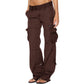 Weite Vintage-Cargohose für Damen