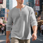 📢📢50%Rabatt!!!✨🎉Langarm-Henley-Shirt aus Waffelstrick für Herren