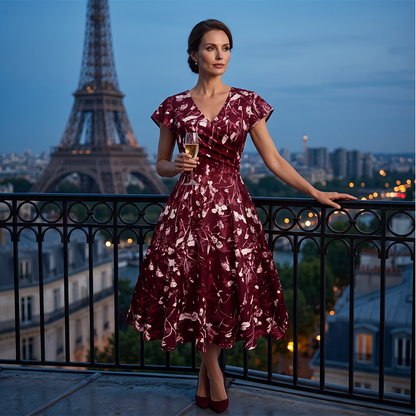 🗣️ 100.000 Leute schwärmen davon – probieren Sie es auch? Elegantes bedrucktes Damenkleid mit Taschen