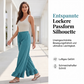 Legere Damen-Hosen mit weitem Bein und Rüschensaum