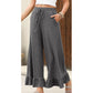 Legere Damen-Hosen mit weitem Bein und Rüschensaum