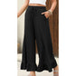 Legere Damen-Hosen mit weitem Bein und Rüschensaum