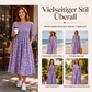 📢📢50%Rabatt!!!🎉✨Damen-Kleid mit Smoknähten und Blumenmuster