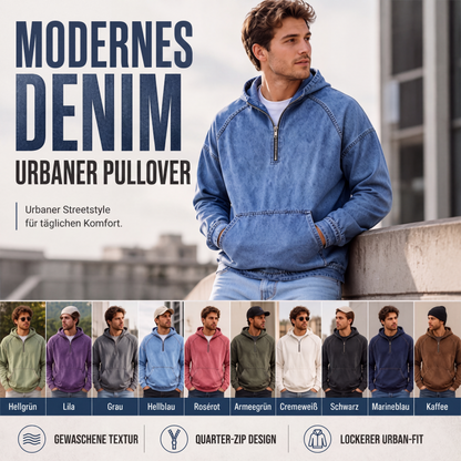 📢📢50%Rabatt!!!🎉💰 Der 50%-Sturm kommt! Herren Freizeit Jeansjacke mit halbem Reißverschluss