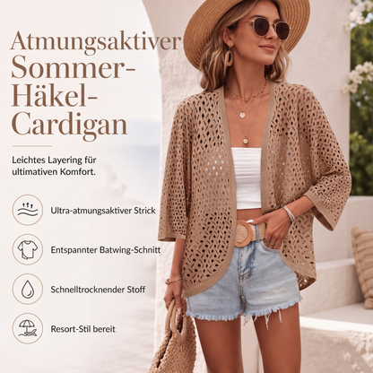 ⏰ Letzte Welle – Lager fast leer – 50% endet jederzeit！Leichtes Lochstrick-Cardigan für Damen, lässiger Stil