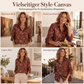 Damen Vintage-Bedrucktes Freizeithemd