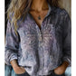 Damen Vintage-Bedrucktes Freizeithemd