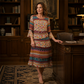 ⌛ Nur solange Vorrat reicht – danach regulärer Preis! Damen Kleid mit Ethno-Muster, V-Ausschnitt und Stufenrock