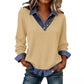 📢📢50%Rabatt!!!🎉✨Damen Shirt in Layering-Optik mit Denim-Kragen