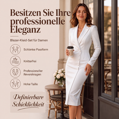 🎯 Einfach halber Preis – keine Spiele! Elegantes asymmetrisches einreihiges Blazerkleid für Damen