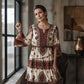 📢📢50%Rabatt!!!🎉✨Damen Boho-Kleid mit V-Ausschnitt und stufenförmigen Rüschen