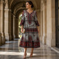 📢📢50%Rabatt!!!🎉✨Damen Boho-Kleid mit V-Ausschnitt und stufenförmigen Rüschen