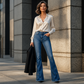 💎✨ Bestseller – Jeans mit Wellenknöpfen – perfekt für den urbanen Look