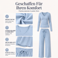 🏆 Verkaufsschlager – jetzt halber Preis! Damen-Set aus V-Ausschnitt-Langarmshirt und Weithosen