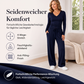 🏆 Verkaufsschlager – jetzt halber Preis! Damen-Set aus V-Ausschnitt-Langarmshirt und Weithosen