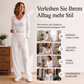 🏆 Verkaufsschlager – jetzt halber Preis! Damen-Set aus V-Ausschnitt-Langarmshirt und Weithosen