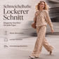 Damen-Set mit Sweatshirt mit Leopardenmuster und weiten Hosen