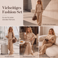 Damen-Set mit Sweatshirt mit Leopardenmuster und weiten Hosen