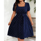 Polka-Dot-Kleid für Damen in Übergröße