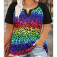📢📢50%Rabatt!!!🎉✨Legeres Damen-T-Shirt mit V-Ausschnitt & kurzen Ärmeln