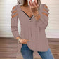 📢📢50%Rabatt!!!🎉🎯 Einfach halber Preis – keine Spiele! Damen Cold-Shoulder T-Shirt mit Reißverschluss