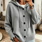 Damen-Strickcardigan mit Kapuze