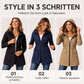 Wasserdichte Damen-Regenjacke mit Kapuze