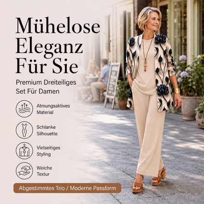 Elegantes bedrucktes 3-teiliges Set für Damen