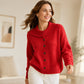 🍂Herbst-Bestseller – 50 % Rabatt！🧥Damen-Strickjacke mit unregelmäßigem Kragen
