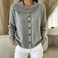 🍂Herbst-Bestseller – 50 % Rabatt！🧥Damen-Strickjacke mit unregelmäßigem Kragen