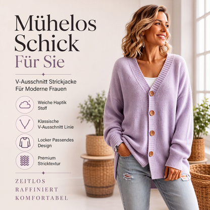 📢📢50%Rabatt!!!🎉✨Damen V-Ausschnitt Oversized-Strickcardigan
