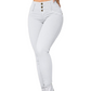 Damen Stretch Hochbund Skinny Hose