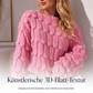 Locker sitzender Damen-Strickpullover mit Lochmuster