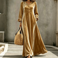 👗 50 % RABATT – Elegantes Damen Samt-Maxikleid mit Rüschenärmeln | Luxuriöser Vintage-Look für besondere Momente ✨