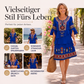 🌸 50 % RABATT – Damen Vintage Ethno-Print Stufenkleid | Boho-Eleganz trifft auf luftigen Komfort ✨
